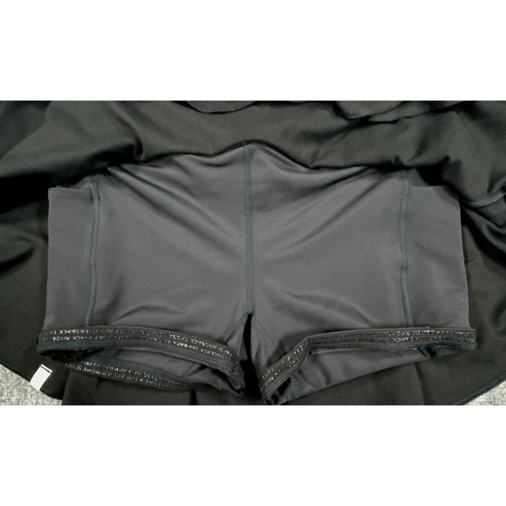 Rhoback Womens Size Medium Black Tiered Ruffle Active Golf Tennis Skort - Picture 7 of 14